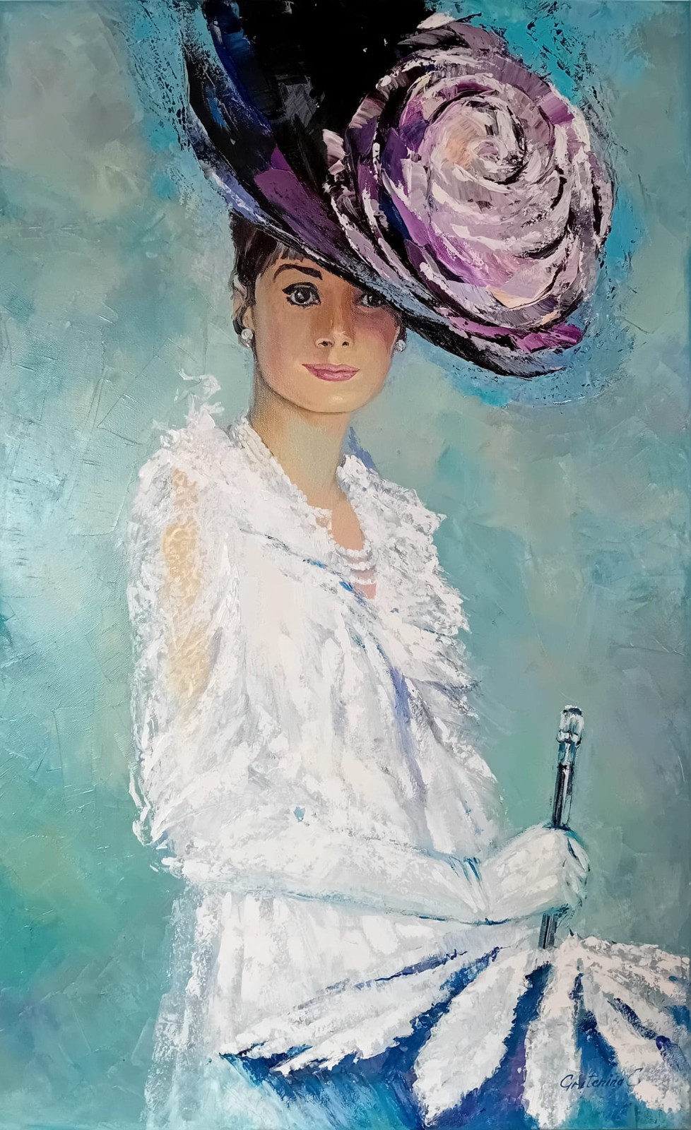 Eleganz in Weiß – Audrey Hepburn als Eliza Doolittle
